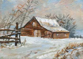 "Elk Mt. WY Barn" by Bill Zierke, Onalaska WI - Acrylic - SOLD